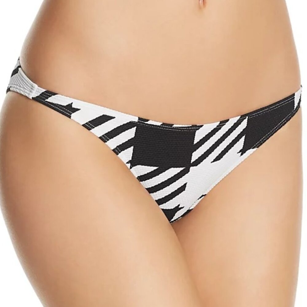 Onia NWT Ashley Low Rise Bikini Bottom in Houndstooth size Large